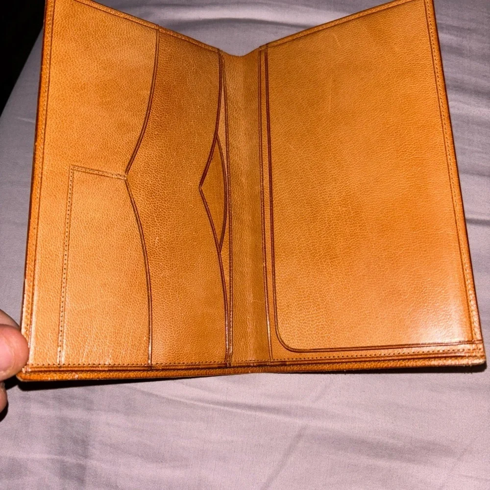 Vintage New Mexican Unisex Bi-Fold WALLET Hand Tooled Genuine Leather Aztec Art - Picture 3 of 11